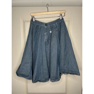 Levi's Vintage 1990's Pleated Denim Skirt Heritage Made in USA XS RARE